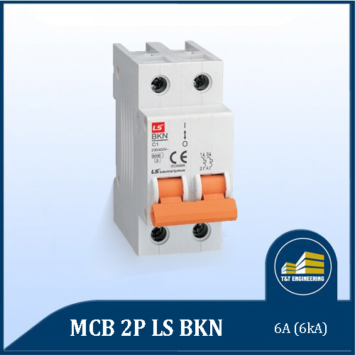 MCB-2P-LS-BKN-2P-6A-6kA