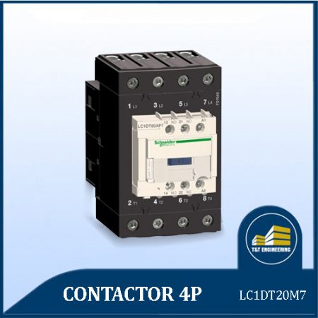 Contactor-4P-20A-220Vac-LC1DT20M7