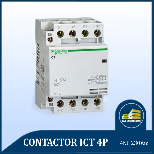 Contactor-ICT-4P-25A-4NC-230Vac
